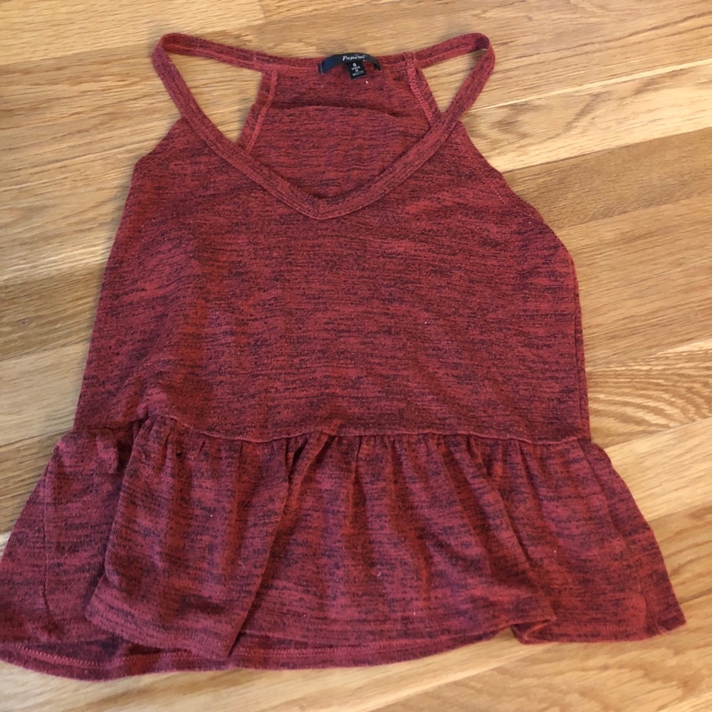 Cute Papaya Peplum Top
